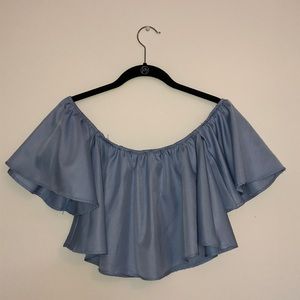 Flowy off the shoulder crop top